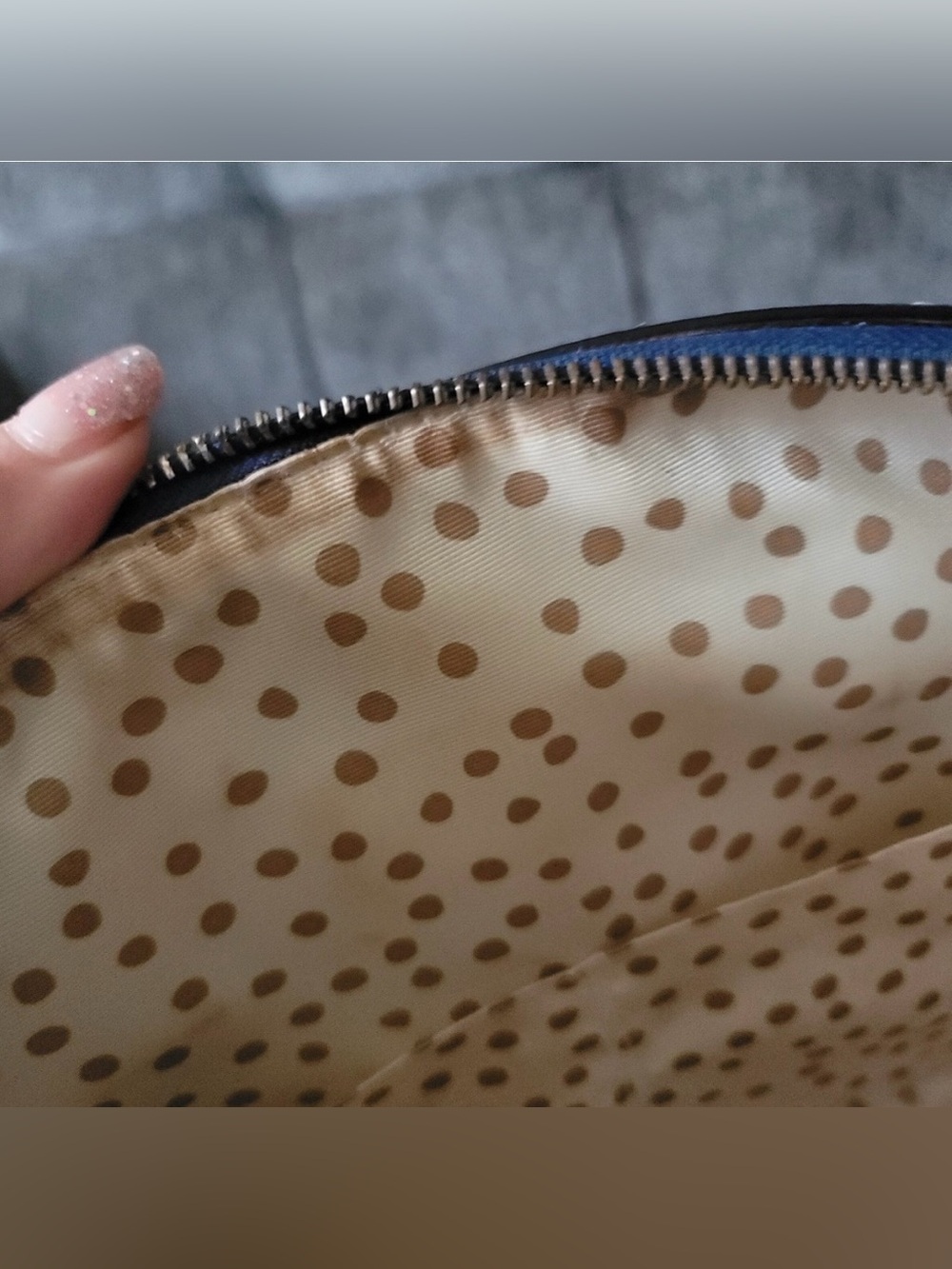 Kate Spade Wellesley Alessa Holiday Blue Leather Satchel Crossbody Bag - EUC - Picture 15 of 15